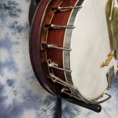Vintage RARE 1925 Prewar The Gibson TB-2 Tenor Banjo Original Rest Pickguard Hardshell Case image 6