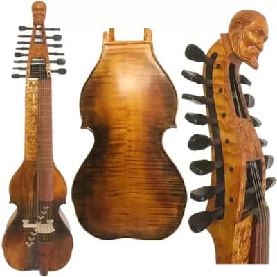 SONG Viola da gamba, Oil Finished (6x8) strings 19 1/4" Baryton Vio with 7 bridges image 1