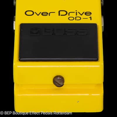 Boss OD-1 Overdrive 1980 Japan s/n 9600 Silver Screw, Long Dash with JRC4558D op amp image 8