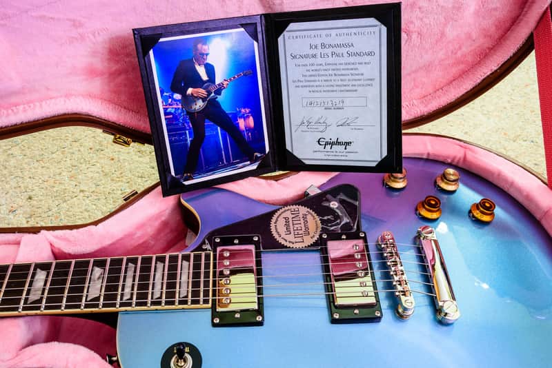Epiphone Joe Bonamassa Les Paul Standard Pelham Blue With Cert of