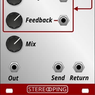 Stereoping Deluxe Delay, PT2399, with send return loop image 2