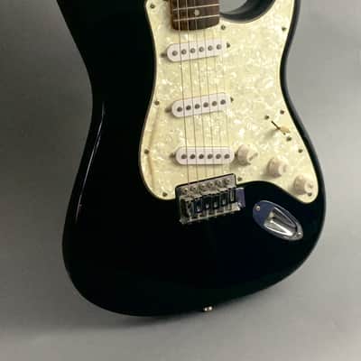 Vintage 100% Original Squier Strat 2003 Gloss Black Natural Relic Stratocaster Aged Pearl Pickguard image 8