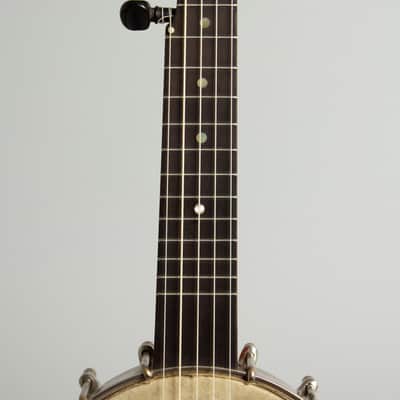 Bay State  Model 299 Piccolo Banjo,  c. 1895, black gig bag case. image 8