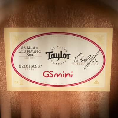 Taylor GS Mini-e LTD Acoustic/Electric Guitar - Figured Koa with Gig Bag image 14