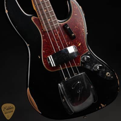 Fender Custom Shop 1962 Relic Jazz Bass - Aged Black image 6