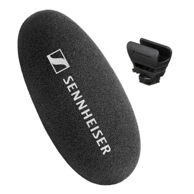 Liquid Audio Sennheiser MKE 600 Shotgun Condenser Microphone Bundle w/Sennheiser MZH 600 Windshield, Pig Hog PHM10 8mm Mic Cable Polishing Cloth image 3