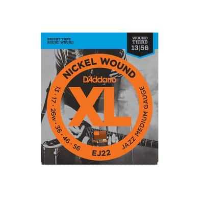 D'Addario EJ22 Nickel Wound Electric Guitar Strings, Jazz Medium, 13-56 image 1