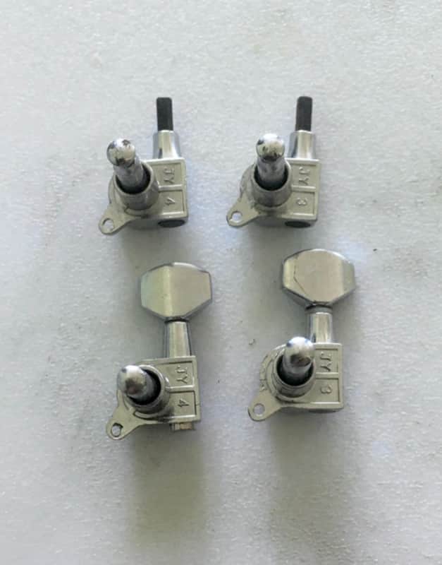 4 Schaller Style Bolt On Electric Guitar Sealed Gear Tuners In-line Headstock image 1