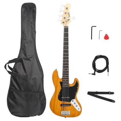 Jay Turser 5 String Bass Transparent Blue | Reverb