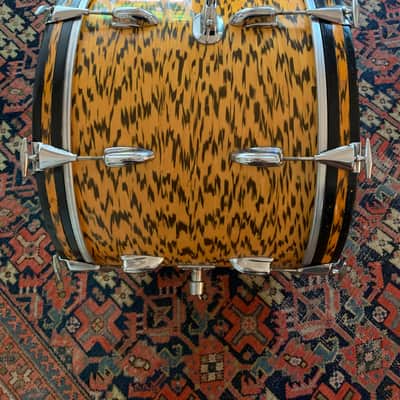 1962-1970 Slingerland 20/16/12 yellow tiger pearl vintage drums image 23