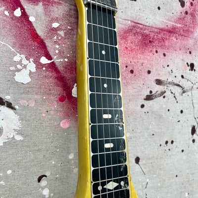 1953 Fender Champion Lap Steel Guitar 1950's -Yellow Pearloid w/ Original Case image 5