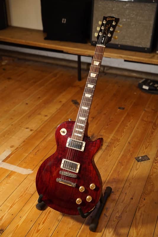 Gibson Les Paul Studio T with Chrome Hardware 2016 - Wine Red image 1