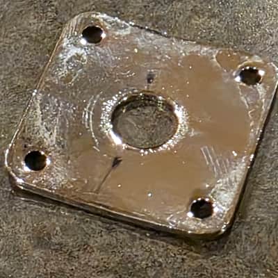 70’s Gibson Chrome Metal Jack Plate Vintage SG Les Paul Deluxe 1973 image 7