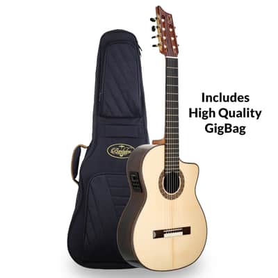 7-String Classical Nylon Guitar – Gayetana A77 | Full Scale 55mm Nut | Jazz / Latin / Extended Range - Spruce image 3
