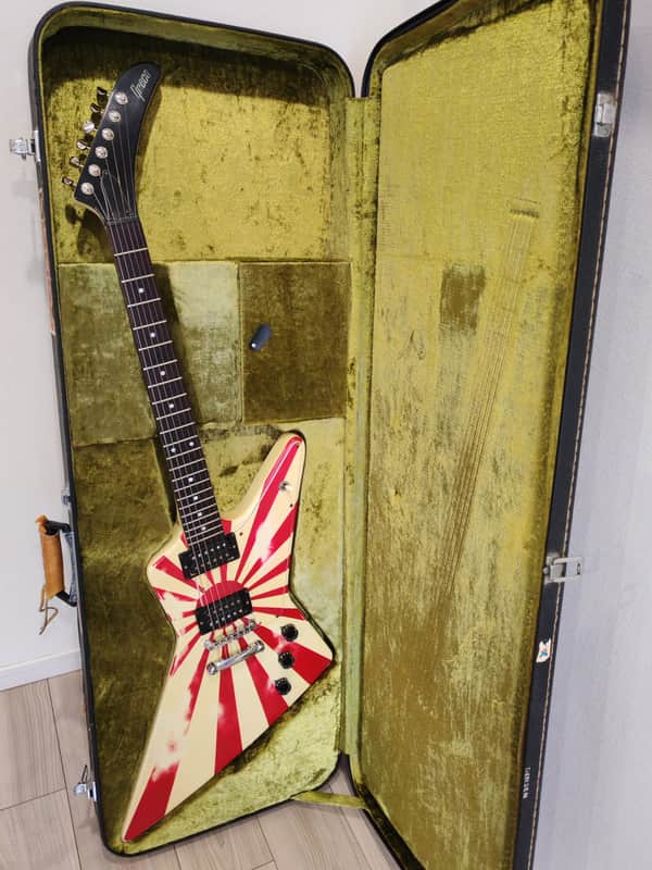 1978 Greco EX800 Relic Rising Sun JAPAN - Van Halen Ibanez Destroyer 2459 Lawsuit Era Explorer - Original Hardcase image 1