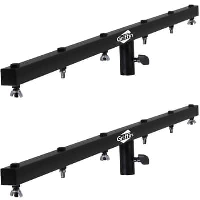 GRIFFIN Cross Support for DJ Stage Lights (2 Pack) - T-Bar Support for Tripod Stands by GRIFFIN - Lighting Mount for Stage Truss System with 12 Hanging Bolts | 5FT Horizontal Trussing Kit image 4