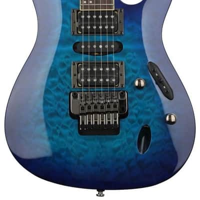 Ibanez  S670QMSPB Electric Guitar - Sapphire Blue image 1