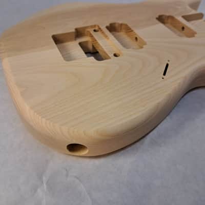 Unfinished Ash HxH guitar body - for Fender Strat Stratocaster neck Floyd Rose J2419 image 3