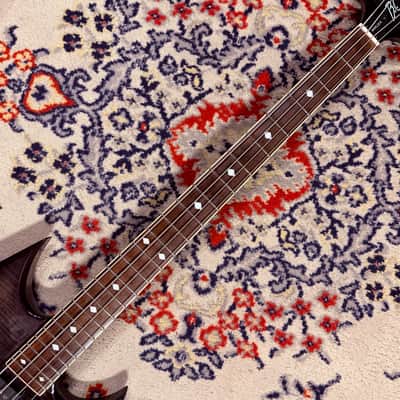 2000 B.C. Rich N.J. Neck Thru Series Warlock Bass - Made In Korea - Transparent Black w/ Coffin Case Bild 7