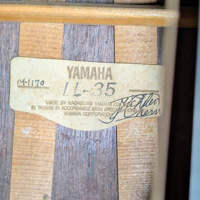 Yamaha LL-35 Acoustic Jumbo Guitar Vintage Luxury Series Natural W/HSC image 3