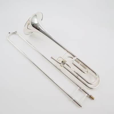 Yamaha Model YSL-448GS .547 Bore Trombone with F-Attachment SN 800410 SILVER PLATE image 2