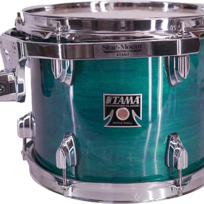 Tama Superstar Classic Exotix 10x8 Rack Tom – Gloss Sapphire Lacebark Pine image 1