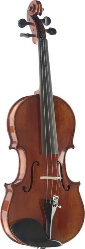 Stagg VN-4/4 HG 4/4 Size Hand-Varnished Solid Flamed Maple Violin w/Deluxe Soft Case, Bow & Rosin image 1