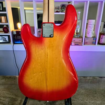 Alleva Coppolo KBP-4: RARE Birdseye Alder body, Maple Fingerboard, and a LP Cherry Burst Finish image 7
