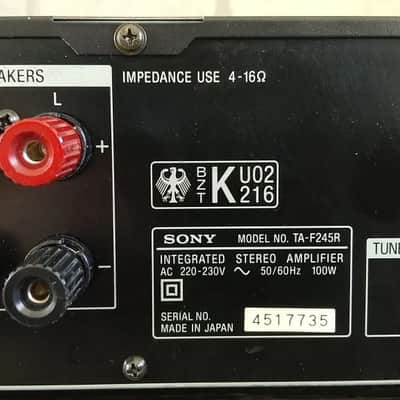 Sony TA-F245R Rare Vintage Integrated Stereo Amplifier 1994 Warranty Serviced image 24