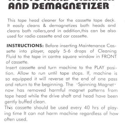 Tape Head Cleaner & Demagnetizer For Nakamichi, Teac, Pioneer, Sony, Akai, Denon, Aiwa, Technics, Marantz, Toshiba, JVC, Sharp Cassette Tape Recorder Player image 8