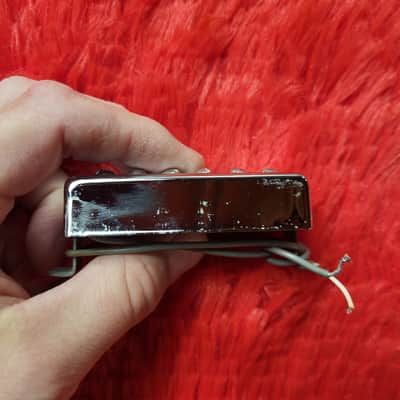 Unknown Brand Pair of Chrome Covered "Faux Buckers" Humbuckers - Possibly 1970's - 2000's - 2.98K and 3.06K - Ceramic Magnet - 49.5mm Pole Spacing - Possibly From Japan MIJ image 11