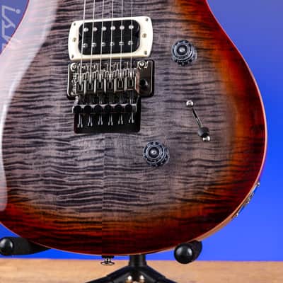PRS SE Custom 24 Floyd Electric Guitar Charcoal Cherry Burst image 5
