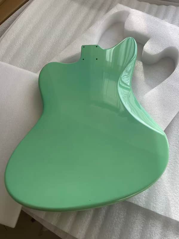 1 Green gloss alder wood Electric guitar body jazzmaster body image 1