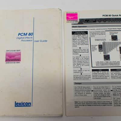 Lexicon PCM 80 Digital Effects Processor User Manual & Reference Guide image 1