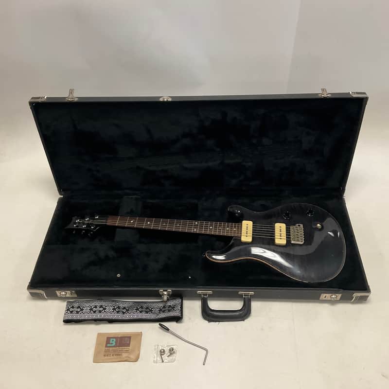 1999 PRS McCarty Soapbar 10 Electric Guitar Black Brown Woodgrain With Case image 1