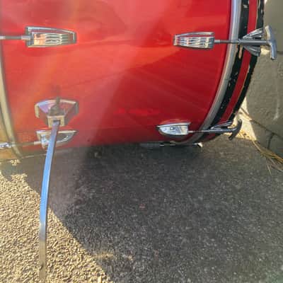 Huge Sounding Ludwig Blue & Olive Badge 6-Piece 1970’s Drum Set - Cherry Red image 12