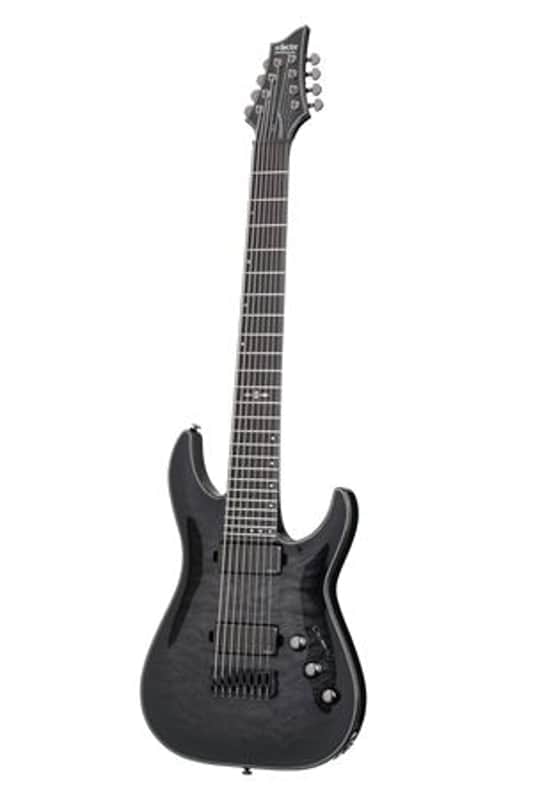 Schecter Hellraiser Hybrid C8 Electric Guitar Trans Black Burst image 1