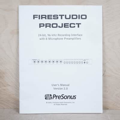 Presonus Firestudio Project Firewire Audio Interface w/ Power Cable, Paperwork image 10