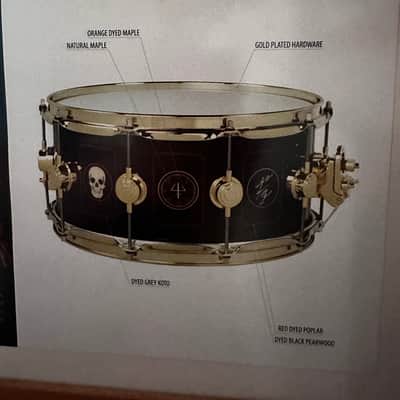 DW DREX6514SSG-R2 Collector's Series "R40" Neil Peart Signature Icon 6.5x14" Snare Drum 2016 - Black with Neil Peart Graphic image 11