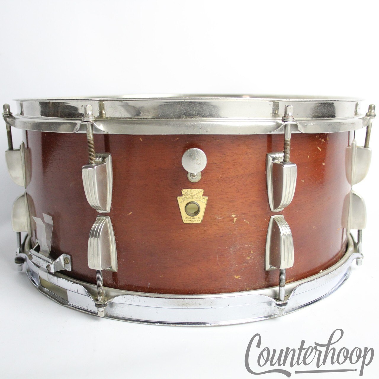 Ludwig 15x6.5"Uncatalogued Symphonic Snare Drum 3Ply Vintage 60s Brass NOB/COB* — main photograph