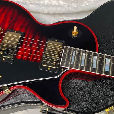 NEW! Gibson Dealer Select Custom Shop Les Paul Custom Red Widow AAA Figured Flame Top - Authorized Dealer - 10 lbs - G07343 image 3