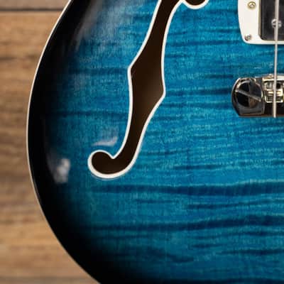 PRS SE Hollowbody II Piezo Electric Guitar - Peacock Blue image 4