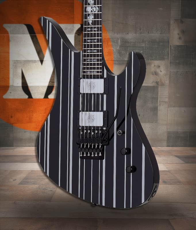 Schecter Synyster Custom - Gloss Black with Silver Pinstripes (1740) image 1