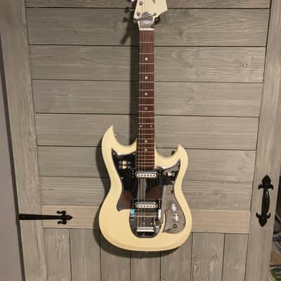 Teisco Delmonico Electric Guitar 70s White image 1