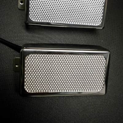 Q pickups Open chrome cover SILVER FOIL humbucker SET PAF Custom Shop Fits Gibson Epi Greco Ibanez image 6