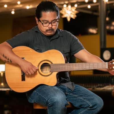 Ortega RCE159SN Performer Series Solid Cedar Top  Mahogany Neck Cutaway Nylon 6-String Classical Acoustic-Electric Guitar w/Gig Bag image 21