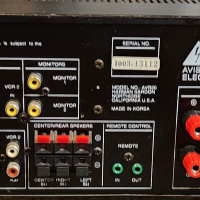 Harman Kardon Harman Kardon AVR 20 is a vintage 5.1-channel audio/video receiver 90s  - Black image 6