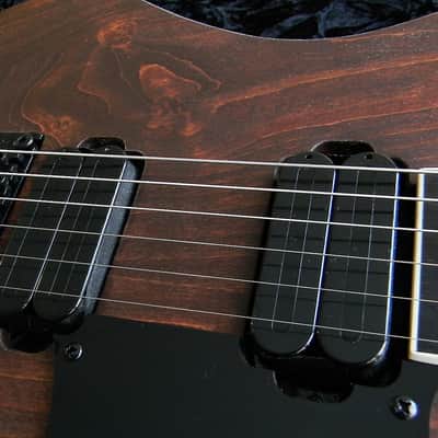 AGT Custom Shop Guitar Raw Walnut Ibanez Parts 540p Style Poplar Body Sharktooth Neck image 6