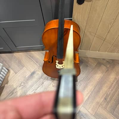 Hidersine Vivente 3/4 Cello - Amber / Antique Varnish with bow and case image 13