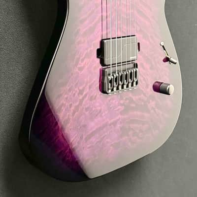 Dean Guitars - USA - Exile - Jon Donias - Trans Purple Burst Quilt Maple Top - 5-Piece Birdseye Maple/Walnut Slim C Neck - 24 Jumbo Stainless Steel Frets - Fishman Fluence Modern Black Pickups - Sperzel Locking Tuners - OHSC - Call for Best Price !!! image 2